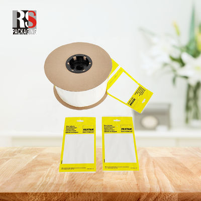 Tasse di plastica pre-aperte di poliesteri stampate su misura LDPE su un ventilatore a rotolo