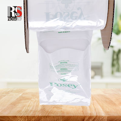 LDPE sacchetti in plastica trasparente pre-aperto polibags su un rotolo lato Gusset auto sacchetto per vestiti