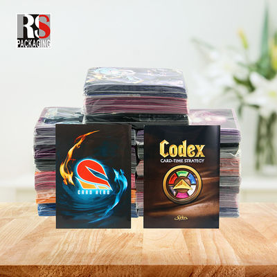 Yugioh Holographic MTG Trading Card Sleeves Flat Pocket Bag Logo personalizzato