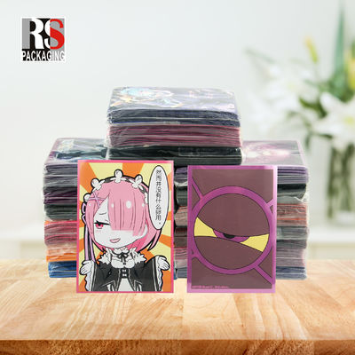 Yugioh Holographic MTG Trading Card Sleeves Flat Pocket Bag Logo personalizzato