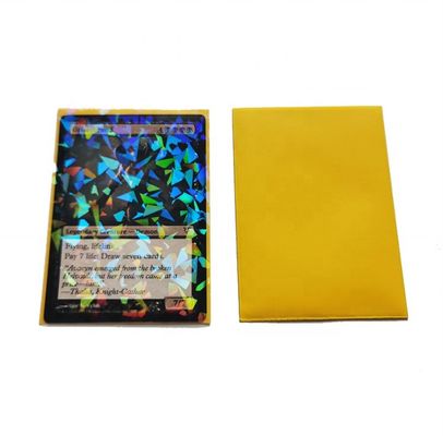 Top Open PP Trading Game Sleeve di carte Holographic Toploader Sleeve Art stampato su misura