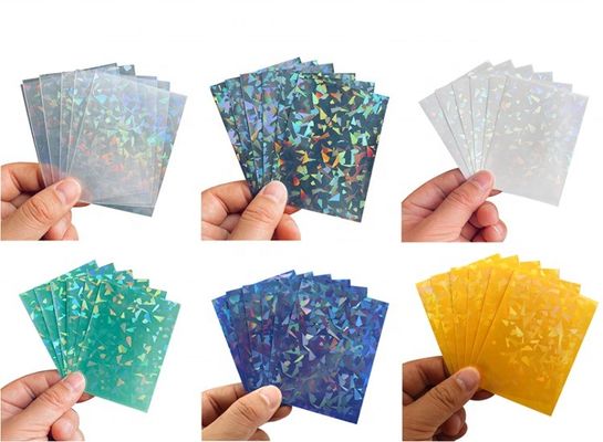 Top Open PP Trading Game Sleeve di carte Holographic Toploader Sleeve Art stampato su misura