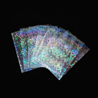Top Open PP Trading Game Sleeve di carte Holographic Toploader Sleeve Art stampato su misura