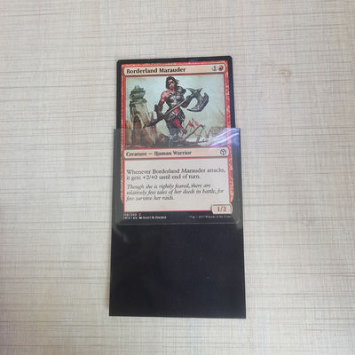 50 / 60 / 100 Pcs Sleeve di carta nera Toploaders per carte di scambio sigillamento Manico Top Open