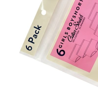 PET / CPP Plastico Custom stampato sacchetti di cerniera per calzini biancheria intima imballaggio