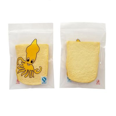 Tasca di imballaggio per alimenti congelati in LDPE personalizzata con cerniera piatta