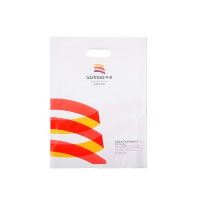 LDPE Plastic Die Cut Shopping Bags con manica stampata con logo personalizzato