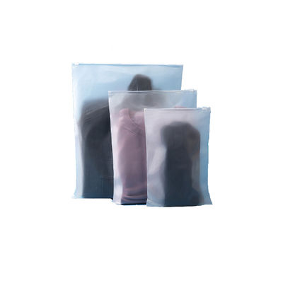 CPE / PE / PPE Poly Bag stampato resistente all'umidità Mylar Frosted Zip Lock Bag per abbigliamento
