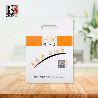 LDPE Plastic Die Cut Shopping Bags con manica stampata con logo personalizzato