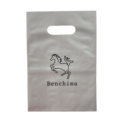 Borsa da shopping in LDPE opaco con manicomio a taglio a stampaggio Borsa da shopping in plastica per il commercio al dettaglio Logo personalizzato
