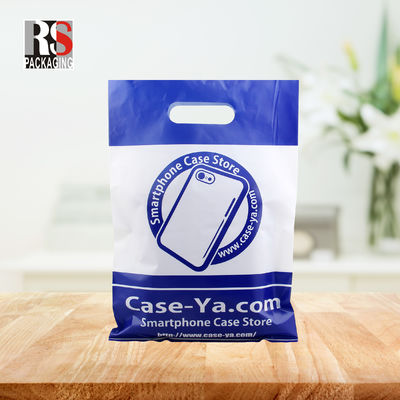 Borsa da shopping in LDPE opaco con manicomio a taglio a stampaggio Borsa da shopping in plastica per il commercio al dettaglio Logo personalizzato