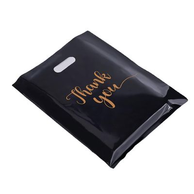 Impressione del logo su misura Manico Borsa da shopping Borse regalo in plastica riutilizzabili Per negozi al dettaglio