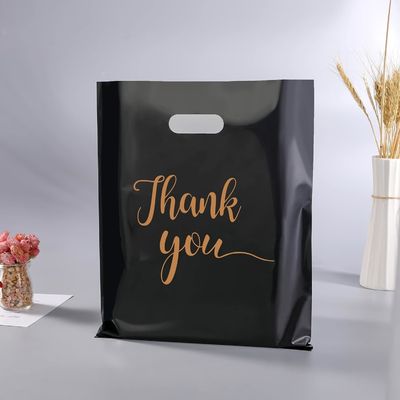 Impressione del logo su misura Manico Borsa da shopping Borse regalo in plastica riutilizzabili Per negozi al dettaglio