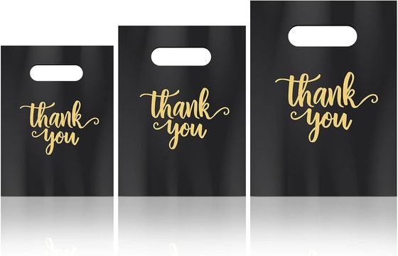 Impressione del logo su misura Manico Borsa da shopping Borse regalo in plastica riutilizzabili Per negozi al dettaglio