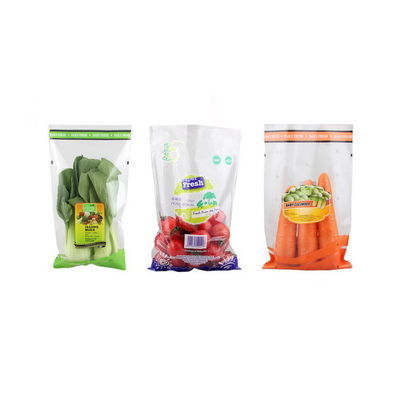 Sacchetti di imballaggio per verdure trasparenti personalizzati per basilico e lattuga vivi idroponici