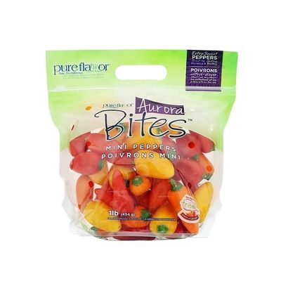 Sacchetti di imballaggio per verdure trasparenti personalizzati per basilico e lattuga vivi idroponici