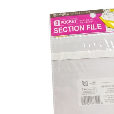 Bagli di plastica riciclabili con nastro adesivo