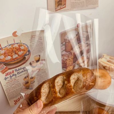 Sacchetti di plastica trasparente senza umidità per la conservazione e lo stoccaggio del pane