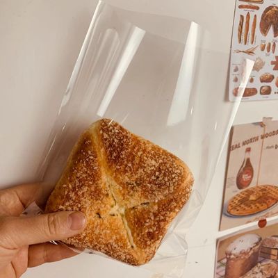 Sacchetti di plastica trasparente senza umidità per la conservazione e lo stoccaggio del pane