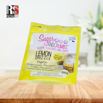 Servizi da tavola monouso Poly bag laminato Zipper Stand up sacchetti di plastica resealable