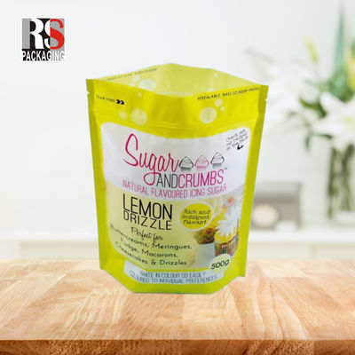 Servizi da tavola monouso Poly bag laminato Zipper Stand up sacchetti di plastica resealable