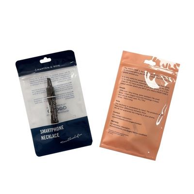 Imballaggio della linea di filo trasparente stand up sacca cerniera resistente all'umidità per l'imballaggio del cavo USB