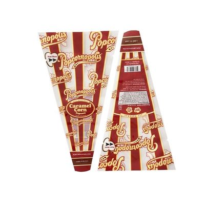 Triangolo conico polibag laminato con gravatura di stampa sacchetti di pasticceria in plastica trasparente