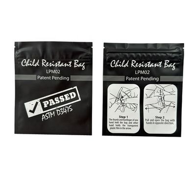 Resistente ai bambini Mylar Stand Up Zipper Bag Press Seal Zip Lock Stand Up Bag