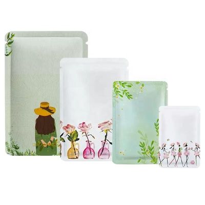 Stampa del logo Flat 3 Side Seal Bag For Perfume Lotion Cream Powder Sachet