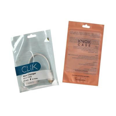 Borsa di plastica trasparente e lucida per custodia per cellulari e cavi USB