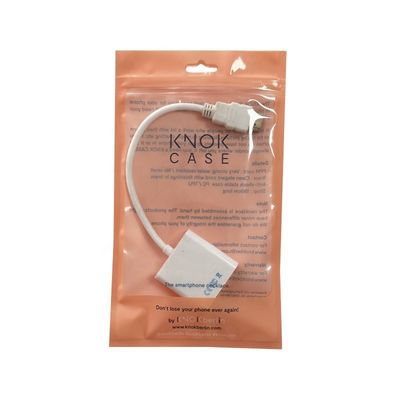 Borsa di plastica trasparente e lucida per custodia per cellulari e cavi USB