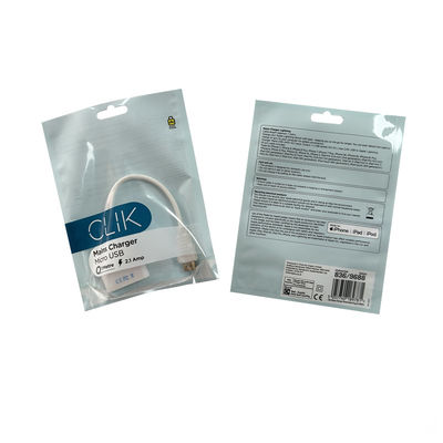 Borsa di plastica trasparente e lucida per custodia per cellulari e cavi USB