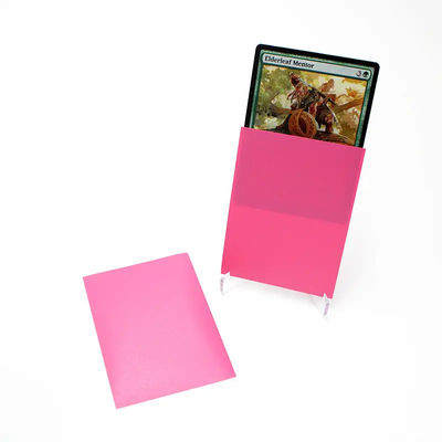 100pcs \ Pack Durable Personalizzabile Disegno a scacchi Carta olografica Maniche di plastica per carte
