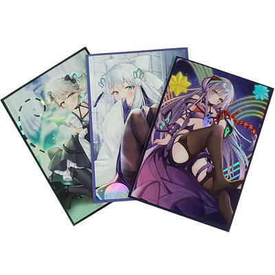 Arte di stampa Holo personalizzata Yugioh MTG TCG Hologram Anime Personalizzazione Tavolo di trading Gioco di carte maniche