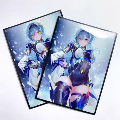 Arte di stampa personalizzata Yugioh MTG TCG Holo Hologramma Anime Cartoline Trading Board Giochi maniche