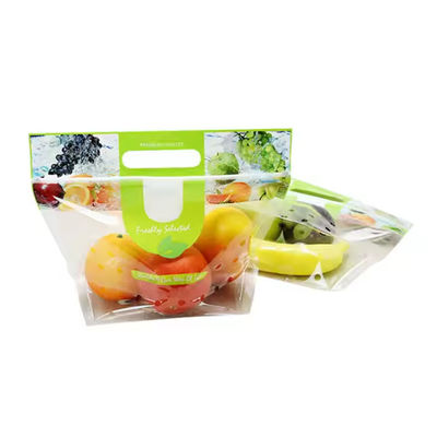 Sacchetti di imballaggio per frutta a micro-perforazione con fori di ventilazione e maniglia di carico
