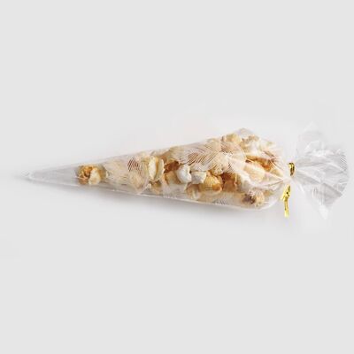 Cello Cellophane Candy Cone Bag Special Shape Popcorn Bag Triangolo Sacchetto di pasticceria in plastica trasparente