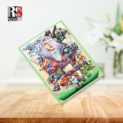 Custodie per carte anime Yugioh holographiche 66mmx91mm con bordo nero