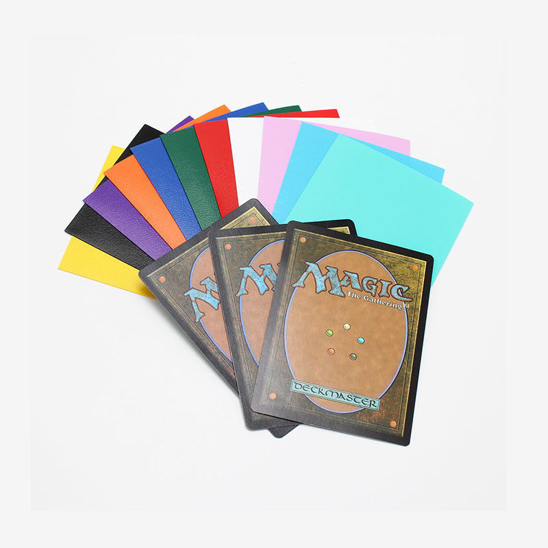 50 / 60 / 100 Pcs Sleeve di carta nera Toploaders per carte di scambio sigillamento Manico Top Open