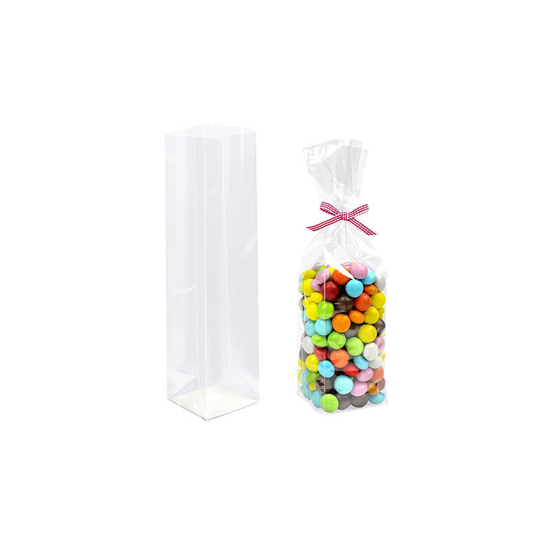 Sacchetti a fondo piatto di cellophane confezionamento sigillo termico sacchetti in piedi per cioccolato dolce