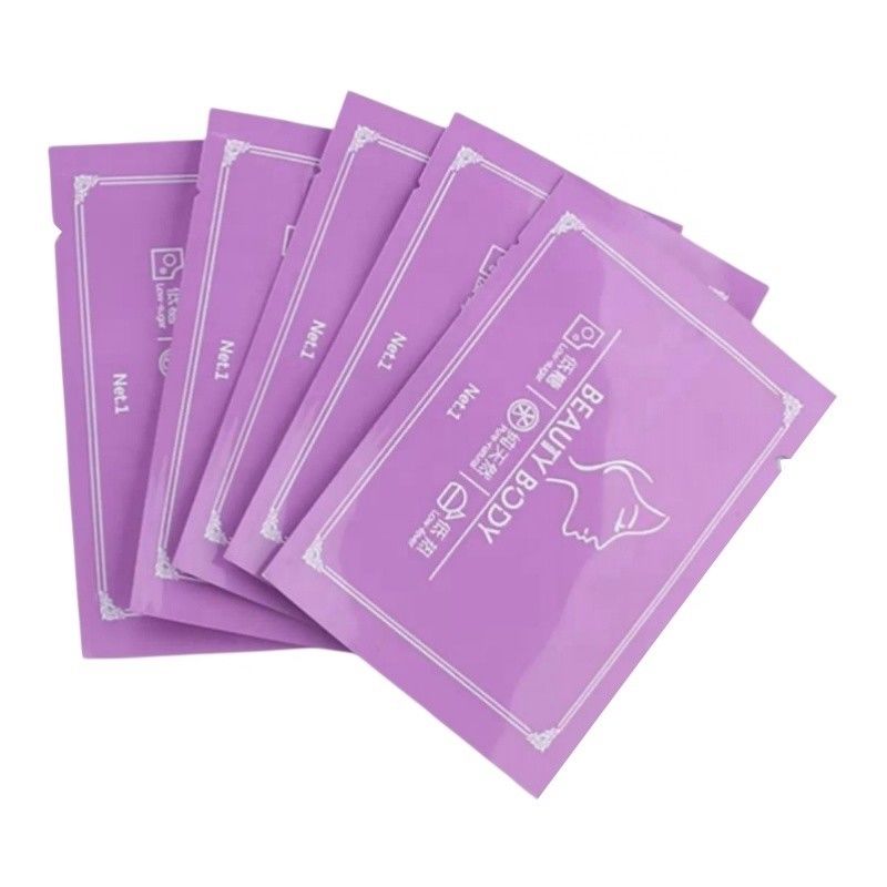Stampa del logo Flat 3 Side Seal Bag For Perfume Lotion Cream Powder Sachet