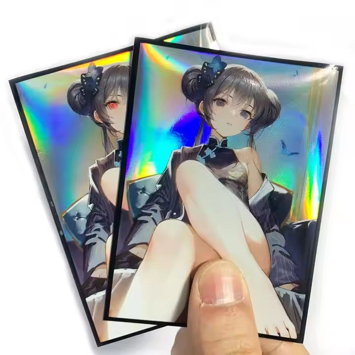 Holographic 61x91mm Deck Protectors Custom Mtg Card Sleeves For MTG TCG Yugioh Printed Art