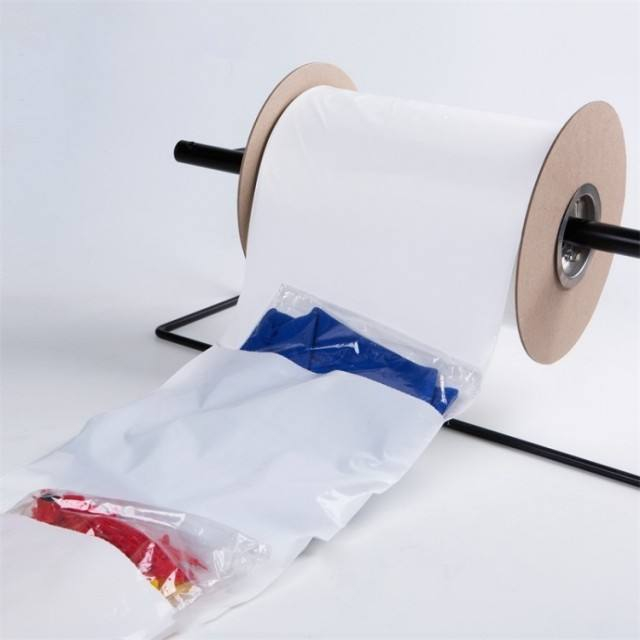 Sacchetti poliesterici per imballaggio a rullo auto-riempiti in LDPE trasparente su misura